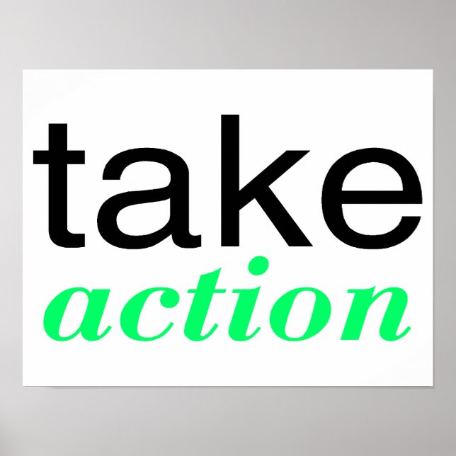 Poster Action verte (Devant)