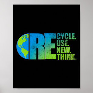 Poster Activisme de l'environnement Recycler Réutiliser R
