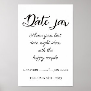 Poster Activité de Baby Shower Mariage Moderne Minimalist