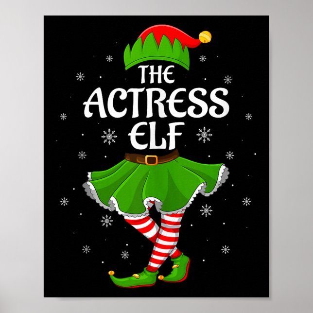 Poster Actress Elf Christmas Family Girls Women Elf Squad (Devant)