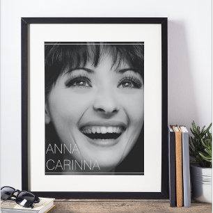 Poster Actrice photo noir et blanc élégant moderne 