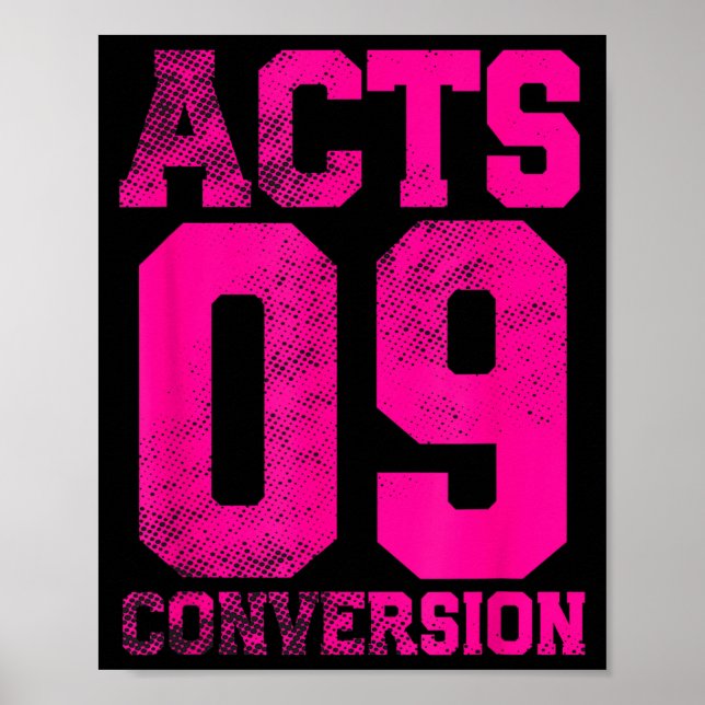 Poster Acts 9 Conversion Bible Chapter Jersey Design  (Devant)