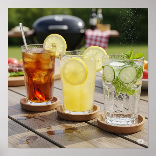 Poster Actualisation des boissons de cuisine (Devant)