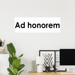 Poster Ad honorem