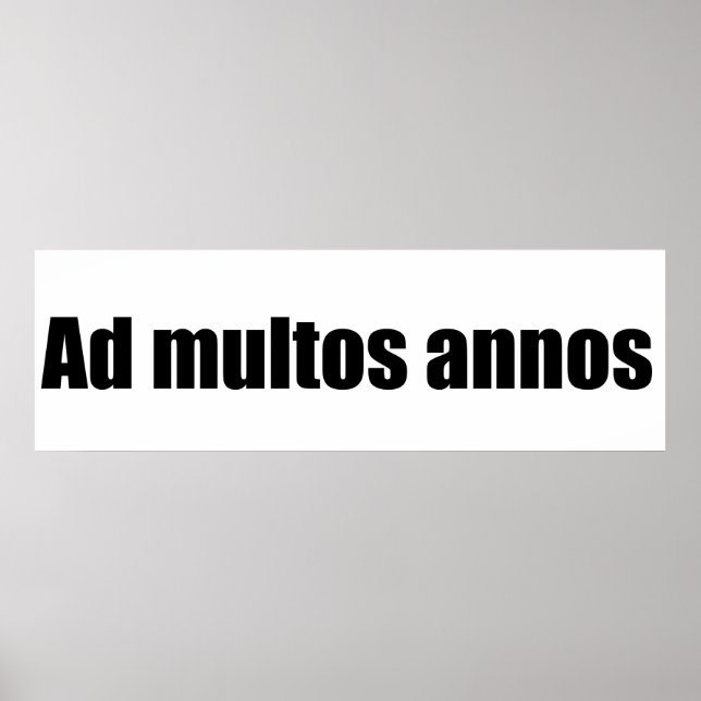 Poster Ad multos annos (Devant)