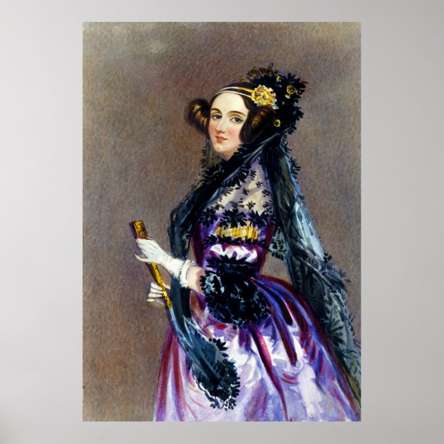 Poster Ada Lovelace par Alfred Edward Chalon (Devant)