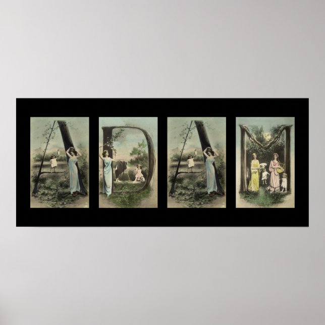 Poster ADAM Alphabet Lettre Nom Art (Devant)