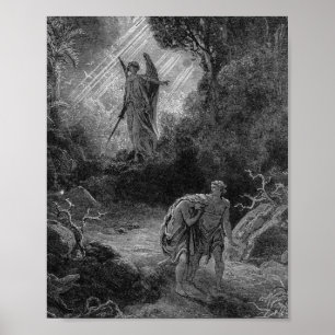 Poster Adam And Eve Driven Out Of Eden - Gustave Dore