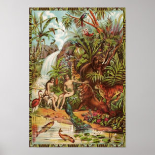 Poster Adam And Eve In Eden