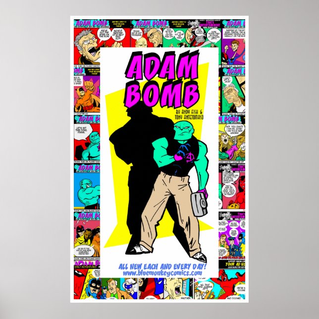 Poster Adam Bomb Daily Adventures Un An Anniversaire! (Devant)