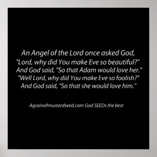 Poster Adam et Eve Fun Christian