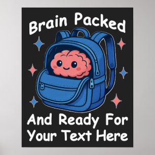 Poster Adaptable "Prêt pour le cerveau"