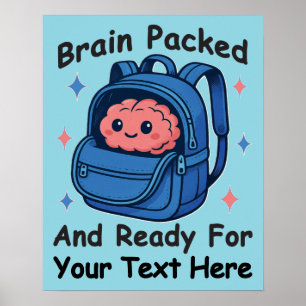 Poster Adaptable "Prêt pour le cerveau"