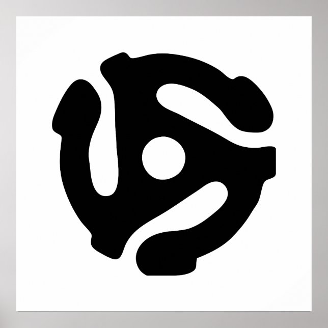 Poster Adaptateur vinyle de 7 pouces 45 tr/min insérez l' (Devant)