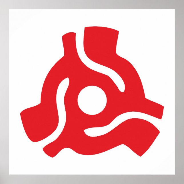 Poster Adaptateur vinyle de 7 pouces 45 tr/min insérez l' (Devant)