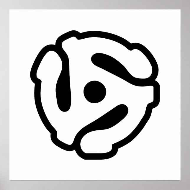 Poster Adaptateur vinyle de 7 pouces 45 tr/min insérez l' (Devant)