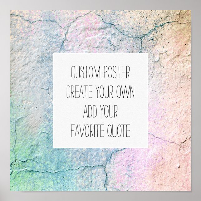 poster add your quote cracked stucco design (Front)