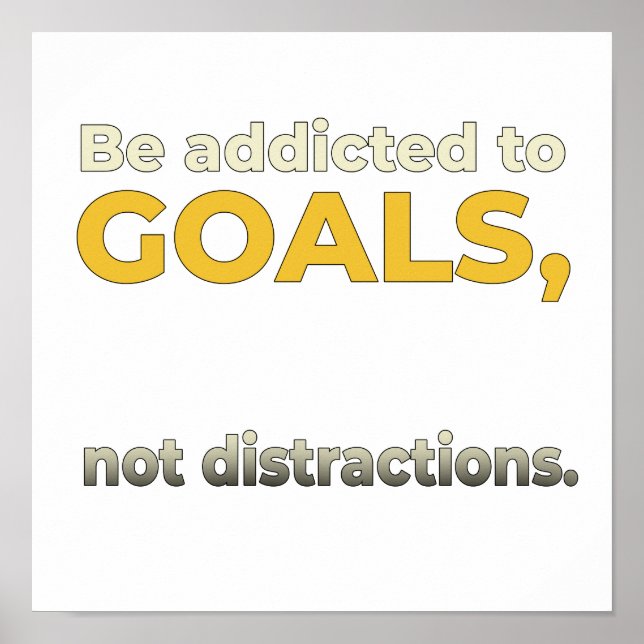Poster Addicité aux objectifs motivation de soumission De (Devant)