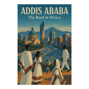 Poster Addis-Abeba, Éthiopie Voyage en 2026