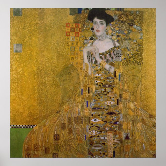 Poster Adele Bloch Bauer par Gustav Klimt (Devant)
