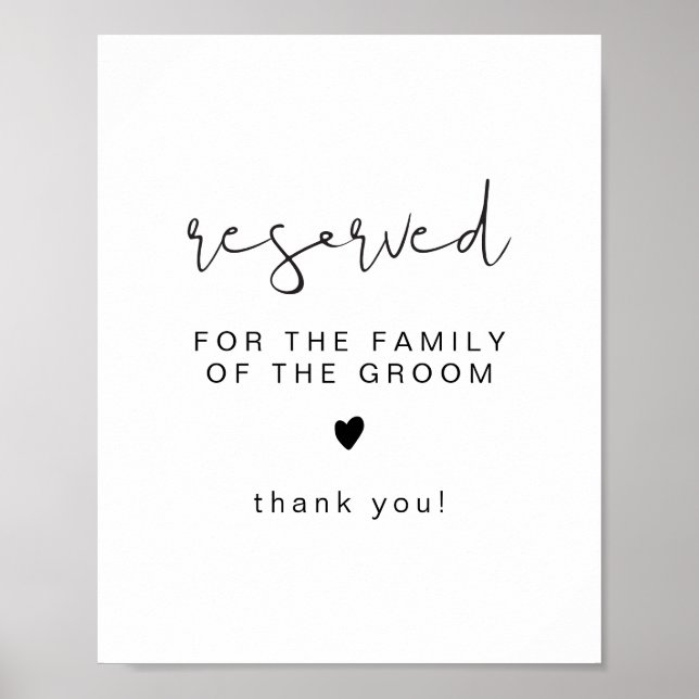Poster ADELLA Edgy Minimal Réservé pour la Famille de la  (Devant)