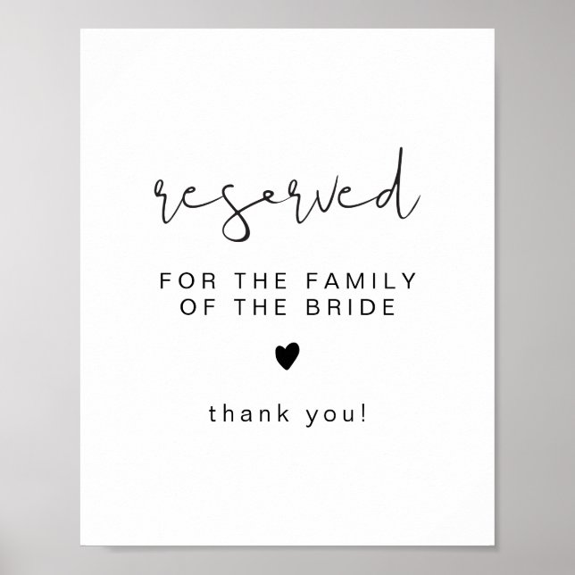 Poster ADELLA Edgy Minimal Réservé pour la Famille de Mar (Devant)