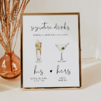 ADELLA Minimalist Signature Boire Bar Mariage