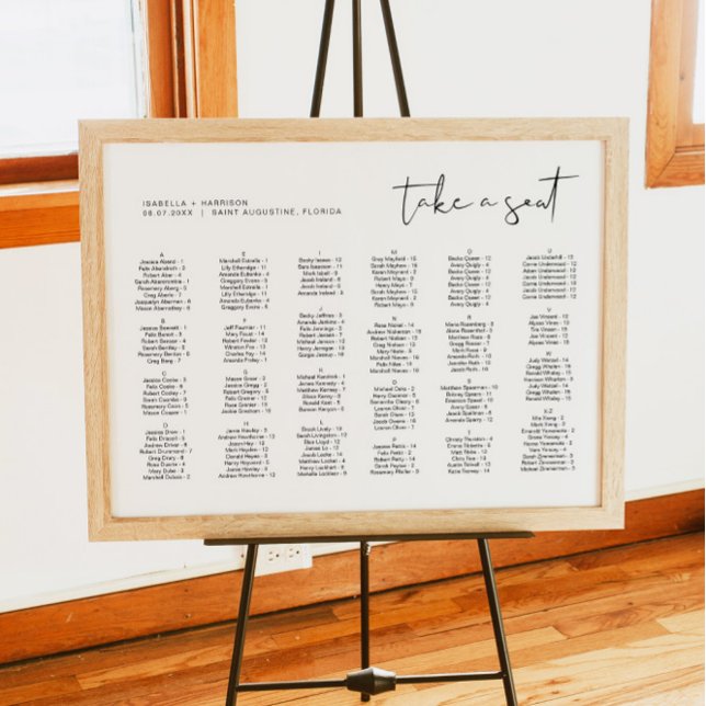 Poster ADELLA Moderne Mariage Alphabétique (Créateur téléchargé)