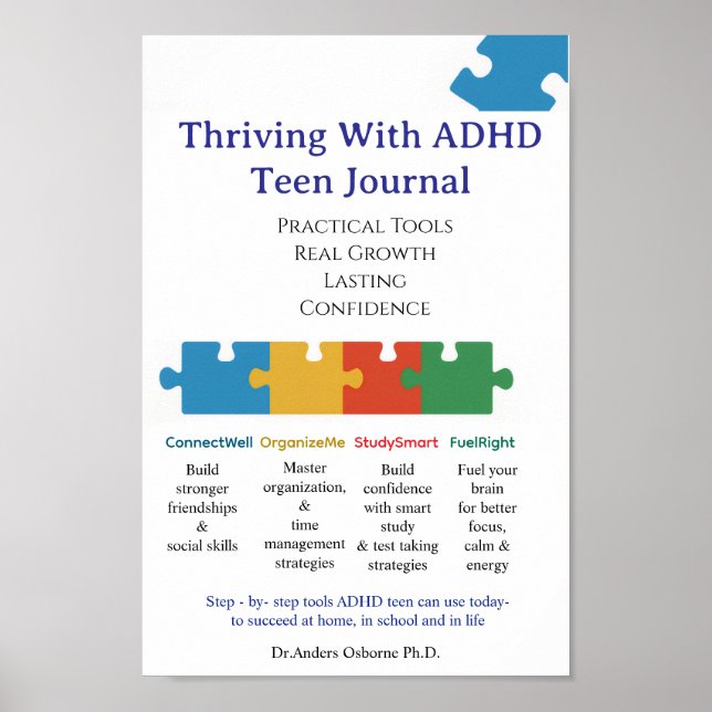POSTER ADHD FRONT COVER  TEEN JOURNAL (Devant)