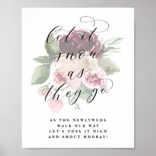 Poster Adhérer Laisser neiger Nouvelle mariée Envoyer Hor