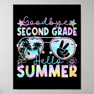Poster Adieu 2e année Bonjour Été Deuxième année Dernière