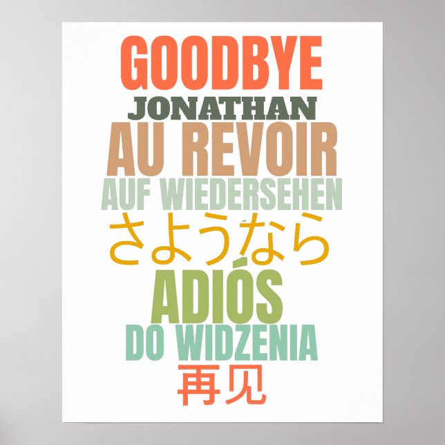 Poster Adieu Adieu (Devant)