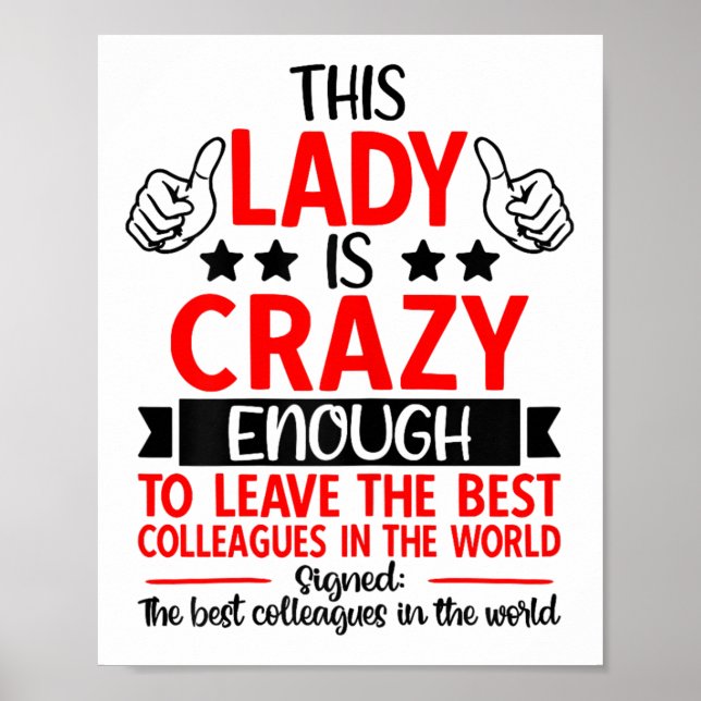 Poster Adieu Collègue de Travail qui Quitte son Emploi, C (Devant)