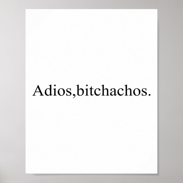 Poster Adios Achos Funny Cinco De Mayo (Devant)