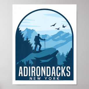 Poster Adirondack Mountain Climbing Hiking Mountaineer Ad