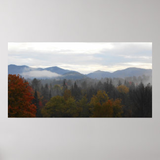Poster Adirondacks High Peaks Mountains Automne
