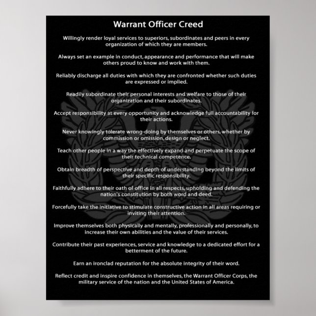 Poster Adjudant-chef Creed (Devant)