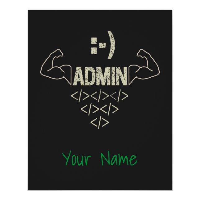 Poster Administrateur Administrateur IT Sysadmin Informat (Devant)