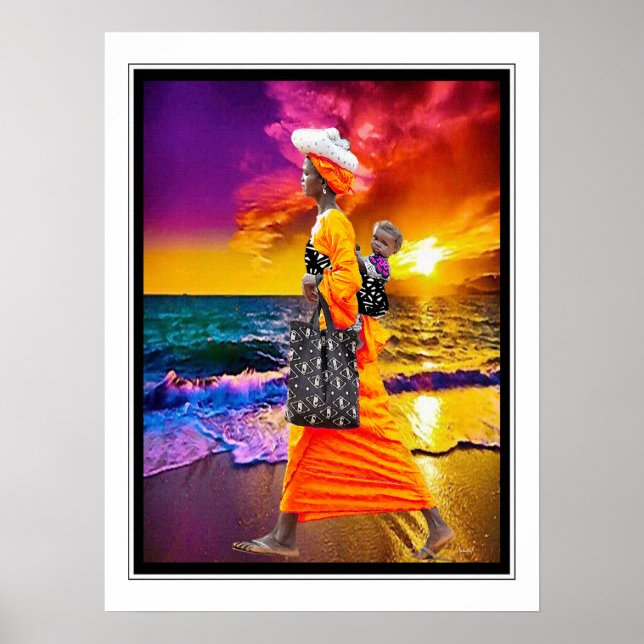 Poster Admirer le coucher du soleil (Devant)