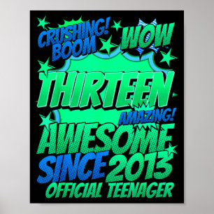 Poster Adolescent de 13 ans pour garçons de 13 ans garçon