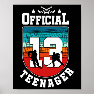 Poster Adolescent officiel 13e anniversaire garçon de 13 