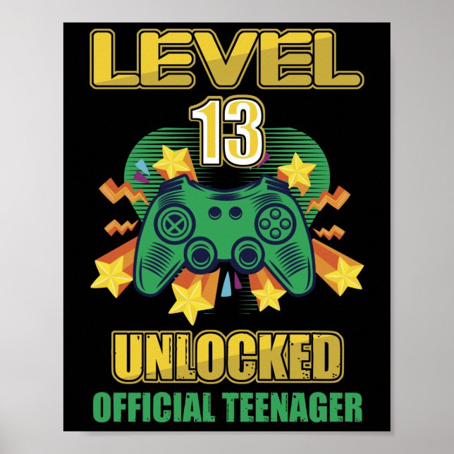 Poster Adolescent officiel Niveau 13 Déverrouillé Anniver (Devant)