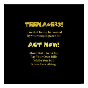 Poster Adolescents drôles agissent maintenant blague
