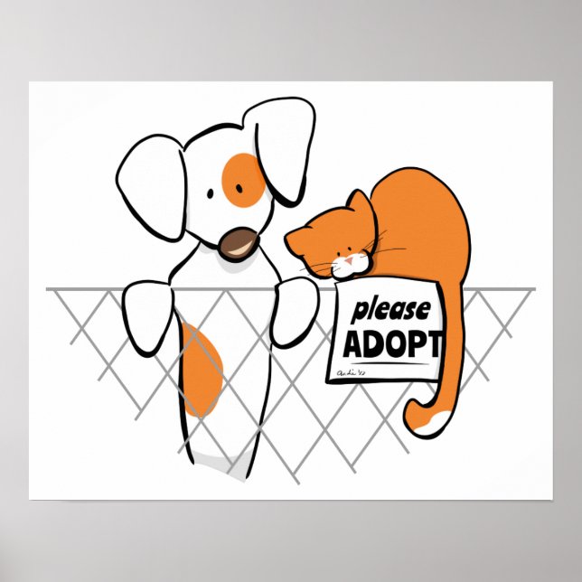 Poster Adopt Pets Patch & Rusty™ (Devant)