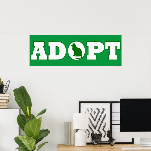 Poster Adopter les animaux