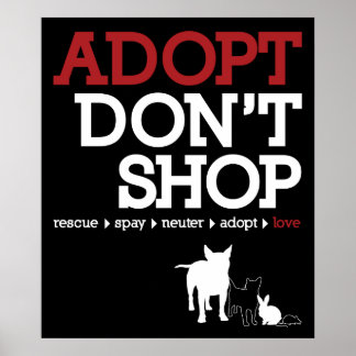 Poster Adopter Ne pas Acheter