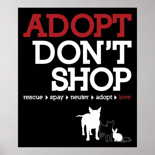 Poster Adopter Ne pas Acheter (Devant)