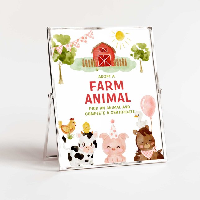 Poster Adopter un animal de ferme Barnyard Boy Anniversai (Créateur téléchargé)