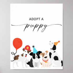 Poster Adopter un certificat d'adoption d'anniversaire de