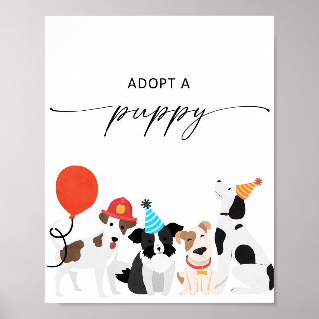 Poster Adopter un certificat d'adoption d'anniversaire de (Devant)